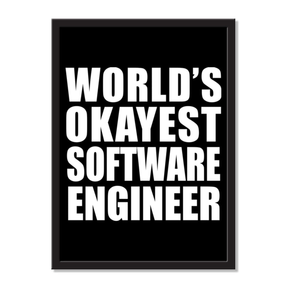 World's Okayest Software Engineer - Portrait Frame Photo Tile