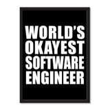 World's Okayest Software Engineer - Portrait Frame Photo Tile