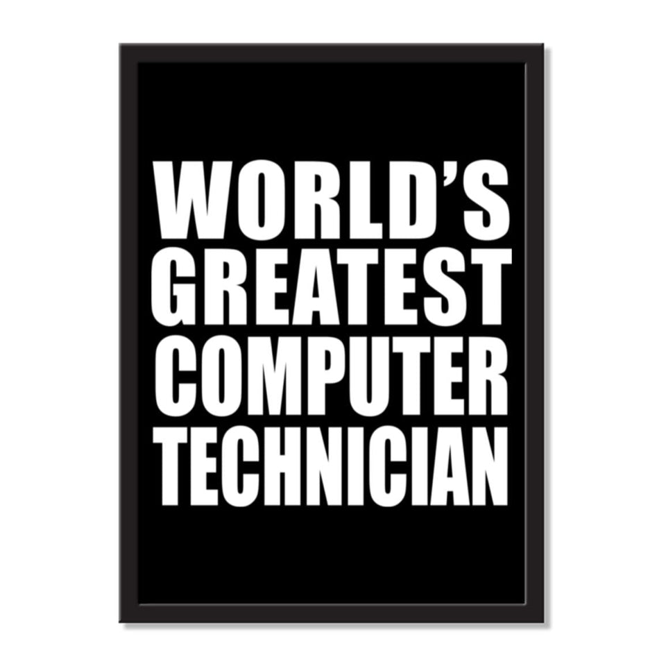 World's Greatest Computer Technician - Portrait Frame Photo Tile