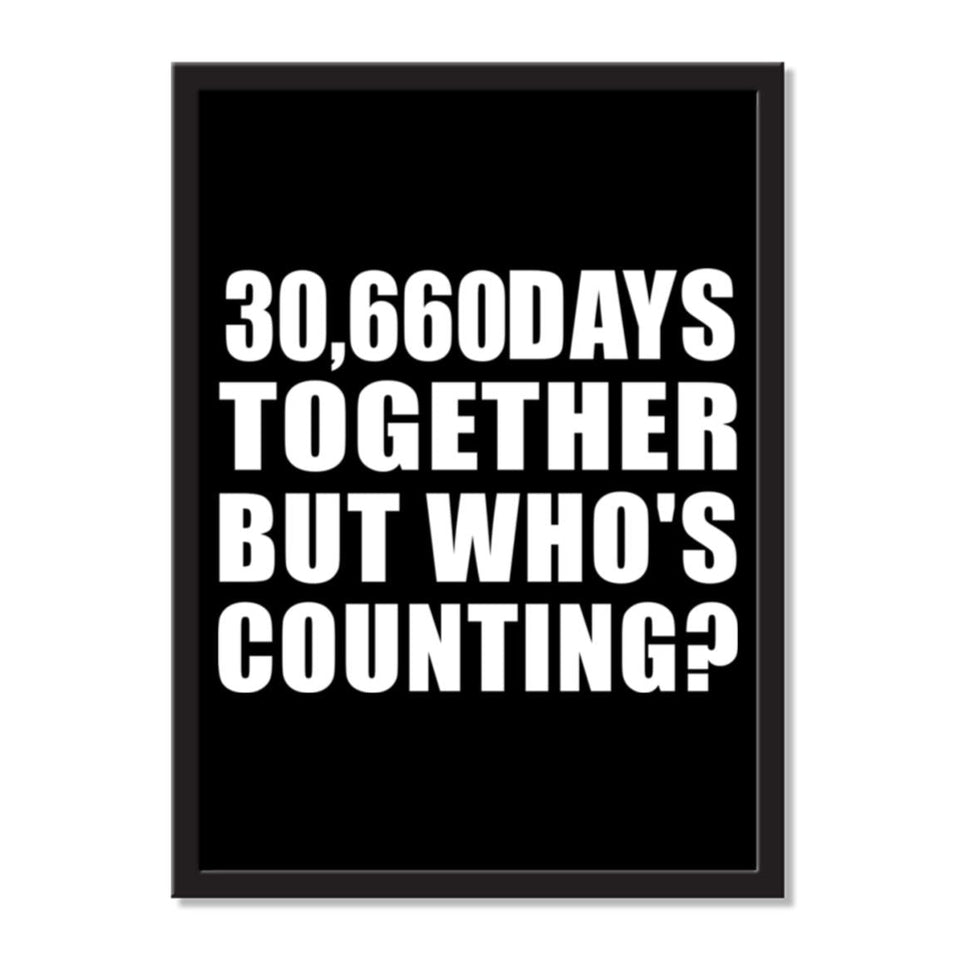 84th Anniversary 30,660 Days Together But Who's Counting - Portrait Frame Photo Tile