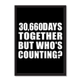 84th Anniversary 30,660 Days Together But Who's Counting - Portrait Frame Photo Tile