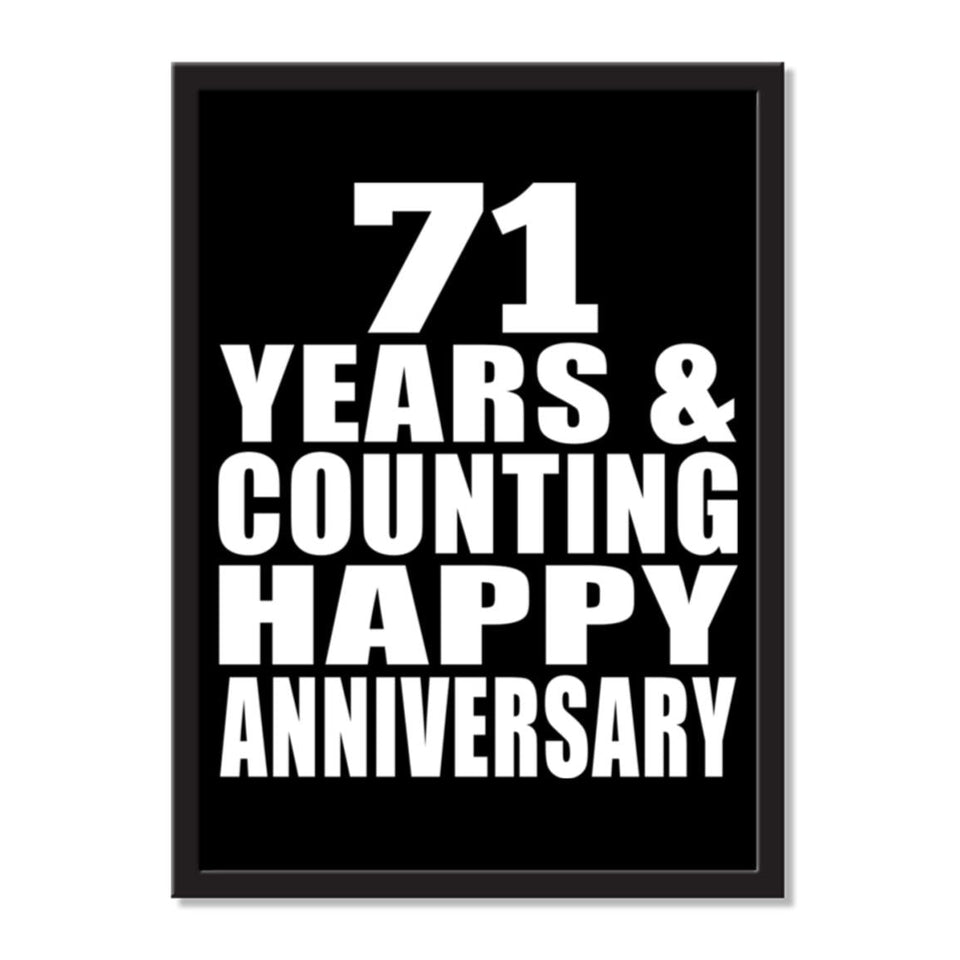 71 Years & Counting Happy Anniversary - Portrait Frame Photo Tile