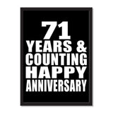 71 Years & Counting Happy Anniversary - Portrait Frame Photo Tile
