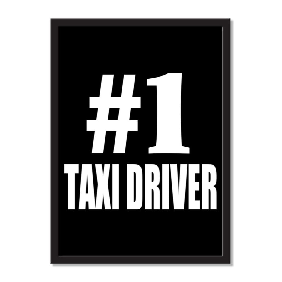 Number One #1 Taxi Driver - Portrait Frame Photo Tile