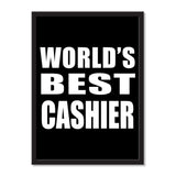 World's Best Cashier - Portrait Frame Photo Tile