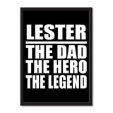 Lester The Dad The Hero The Legend - Portrait Frame Photo Tile