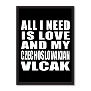 All I Need Is Love And My Czechoslovakian Vlcak - Portrait Frame Photo Tile