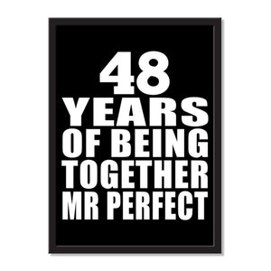 48 Years Of Being Together Mr Perfect - Portrait Frame Photo Tile