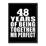 48 Years Of Being Together Mr Perfect - Portrait Frame Photo Tile