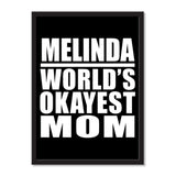 Melinda World's Okayest Mom - Portrait Frame Photo Tile