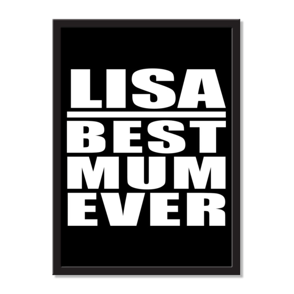 Lisa Best Mum Ever - Portrait Frame Photo Tile