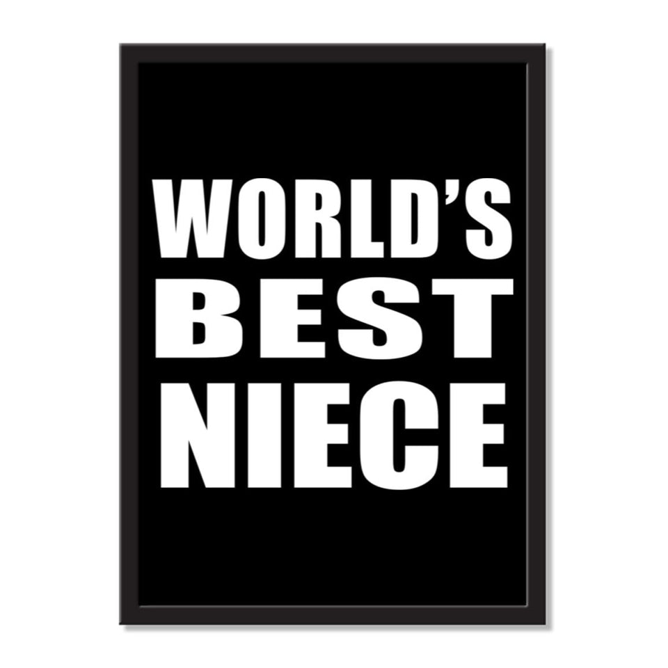 World's Best Niece - Portrait Frame Photo Tile