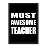 Most Awesome Teacher - Portrait Frame Photo Tile