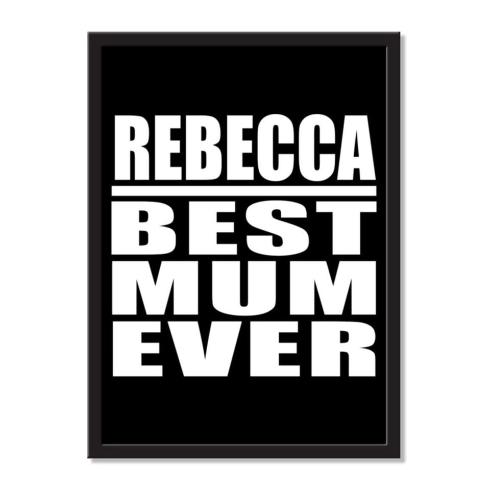 Rebecca Best Mum Ever - Portrait Frame Photo Tile