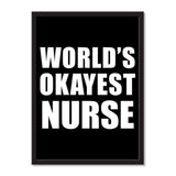 World's Okayest Nurse - Portrait Frame Photo Tile