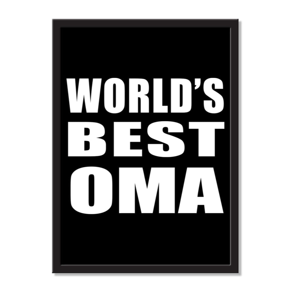 World's Best Oma - Portrait Frame Photo Tile
