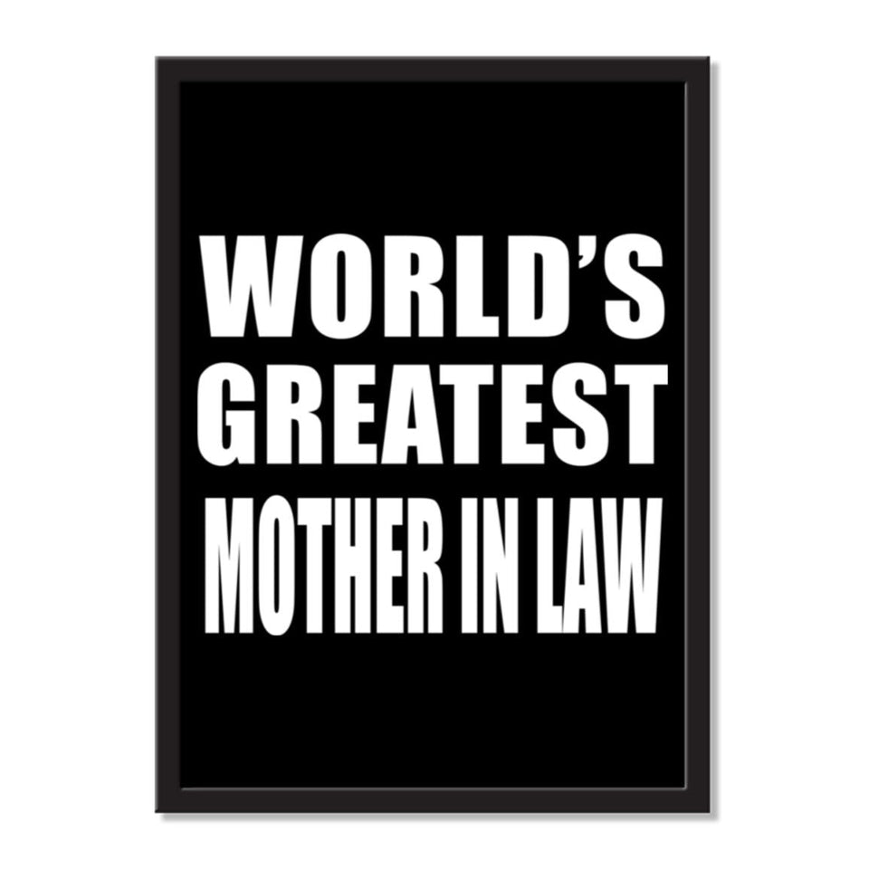 World's Greatest Mother In Law - Portrait Frame Photo Tile