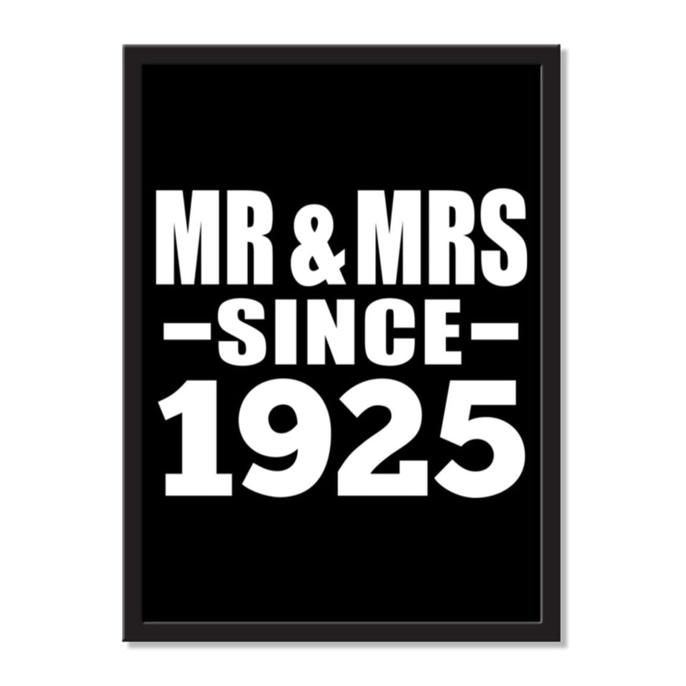 Mr & Mrs Since 1925 - Portrait Frame Photo Tile