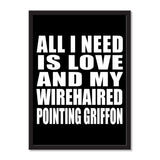All I Need Is Love And My Wirehaired Pointing Griffon - Portrait Frame Photo Tile
