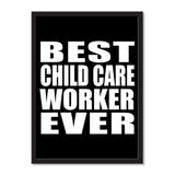 Best Child Care Worker Ever - Portrait Frame Photo Tile