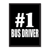 Number One #1 Bus Driver - Portrait Frame Photo Tile