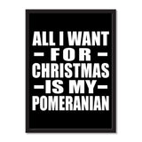 All I Want For Christmas Is My Pomeranian - Portrait Frame Photo Tile