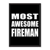 Most Awesome Fireman - Portrait Frame Photo Tile