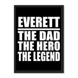 Everett The Dad The Hero The Legend - Portrait Frame Photo Tile