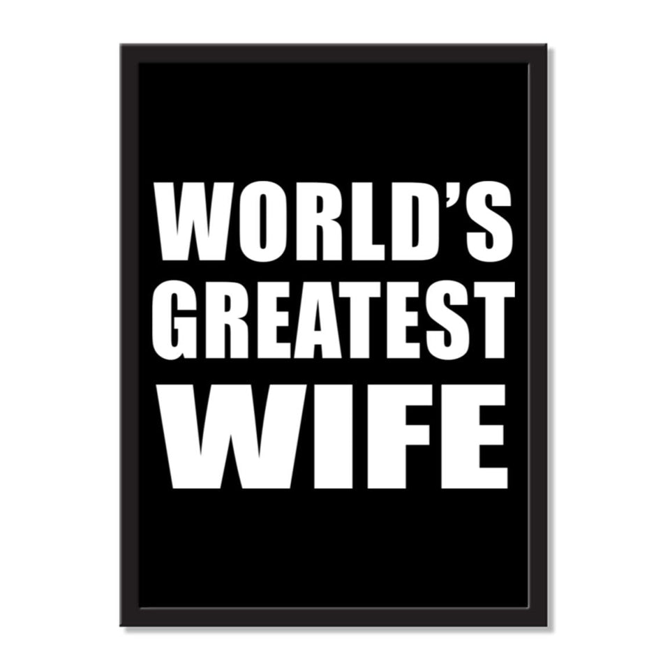 World's Greatest Wife - Portrait Frame Photo Tile