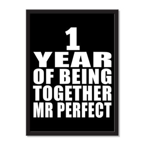 1 Year Of Being Together Mr Perfect - Portrait Frame Photo Tile