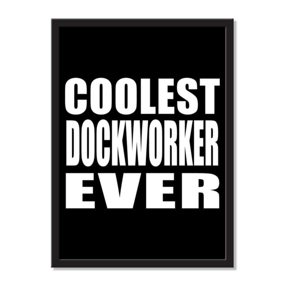 Coolest Dockworker Ever - Portrait Frame Photo Tile