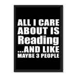 All I Care About Is Reading And Like Maybe 3 People - Portrait Frame Photo Tile