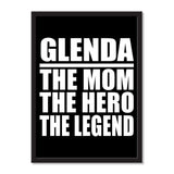 Glenda The Mom The Hero The Legend - Portrait Frame Photo Tile