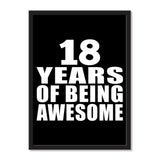 18 Years Of Being Awesome - Portrait Frame Photo Tile