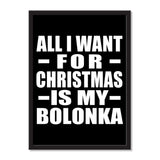 All I Want For Christmas Is My Bolonka - Portrait Frame Photo Tile