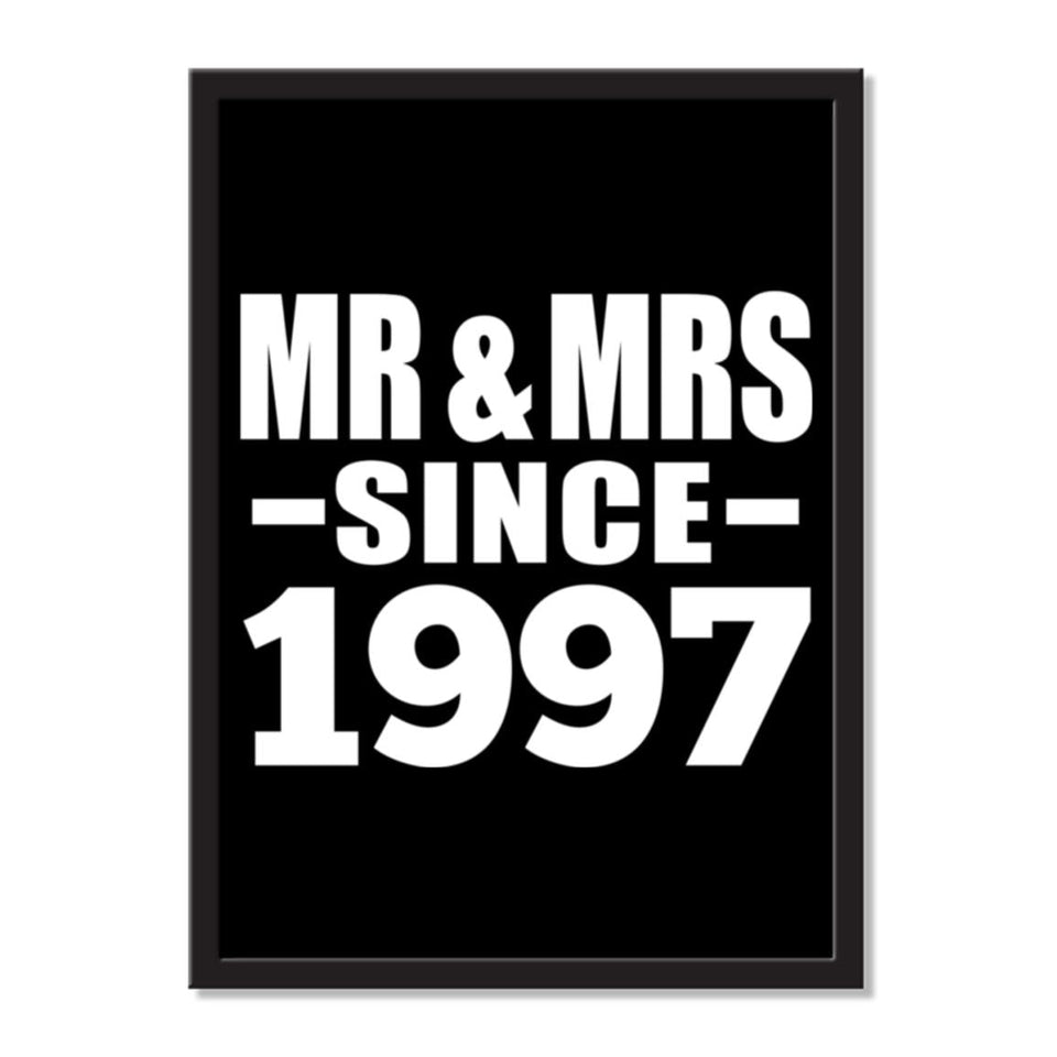 Mr & Mrs Since 1997 - Portrait Frame Photo Tile