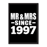 Mr & Mrs Since 1997 - Portrait Frame Photo Tile