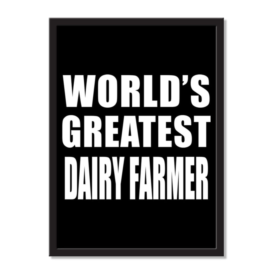 World's Greatest Dairy Farmer - Portrait Frame Photo Tile