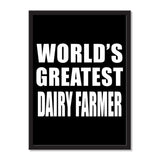 World's Greatest Dairy Farmer - Portrait Frame Photo Tile