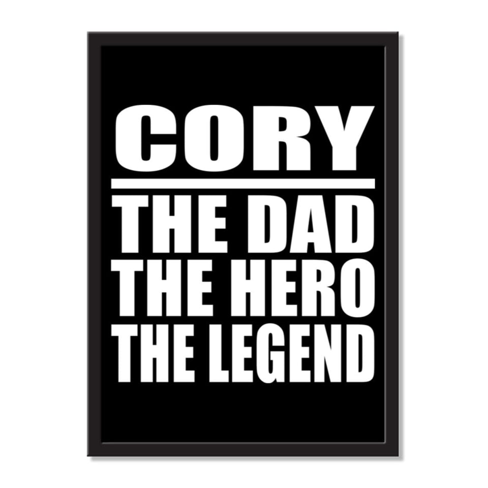 Cory The Dad The Hero The Legend - Portrait Frame Photo Tile