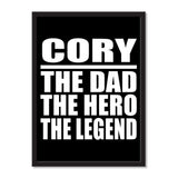 Cory The Dad The Hero The Legend - Portrait Frame Photo Tile