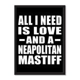 All I Need Is Love And A Neapolitan Mastiff - Portrait Frame Photo Tile