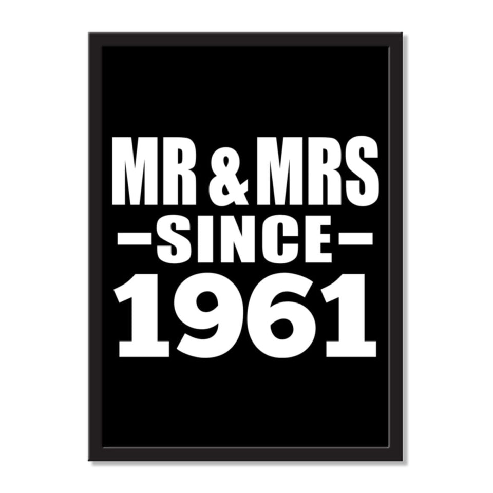 Mr & Mrs Since 1961 - Portrait Frame Photo Tile