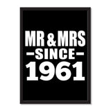 Mr & Mrs Since 1961 - Portrait Frame Photo Tile