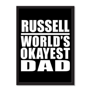Russell World's Okayest Dad - Portrait Frame Photo Tile