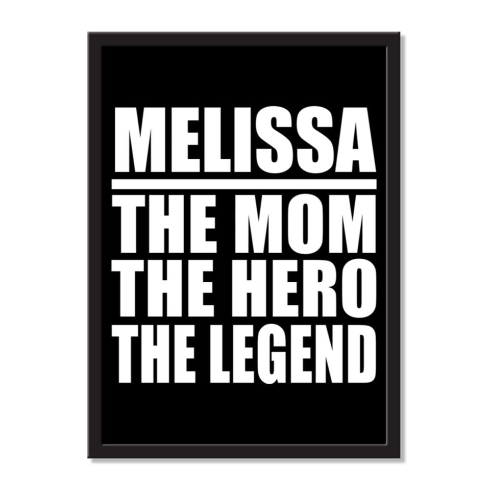 Melissa The Mom The Hero The Legend - Portrait Frame Photo Tile