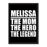 Melissa The Mom The Hero The Legend - Portrait Frame Photo Tile