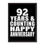 92 Years & Counting Happy Anniversary - Portrait Frame Photo Tile