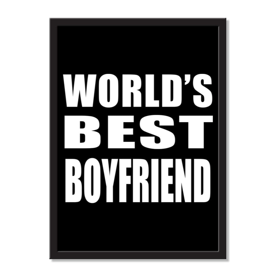 World's Best Boyfriend - Portrait Frame Photo Tile