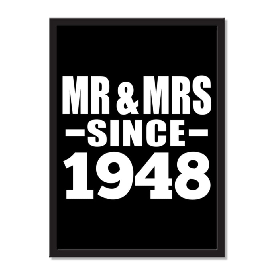 Mr & Mrs Since 1948 - Portrait Frame Photo Tile